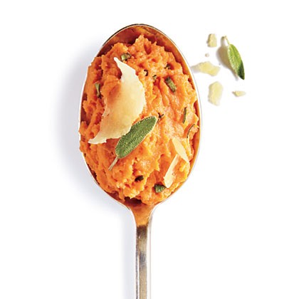 Parmesan-sage mashed sweet potatoes