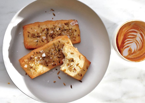 Parmesan shortbread with fennel and sea salt