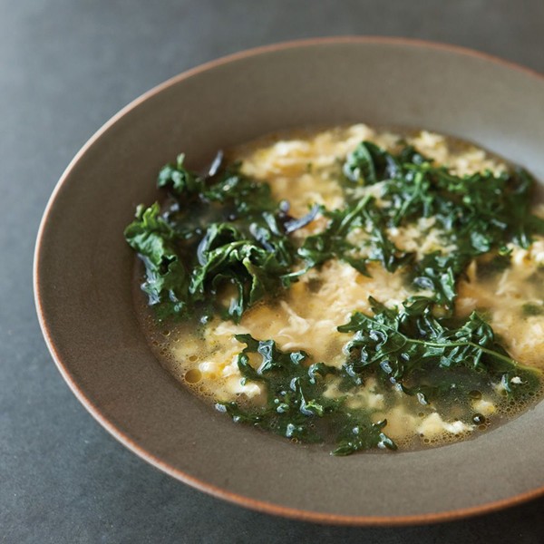 Parmesan straciatella with kale