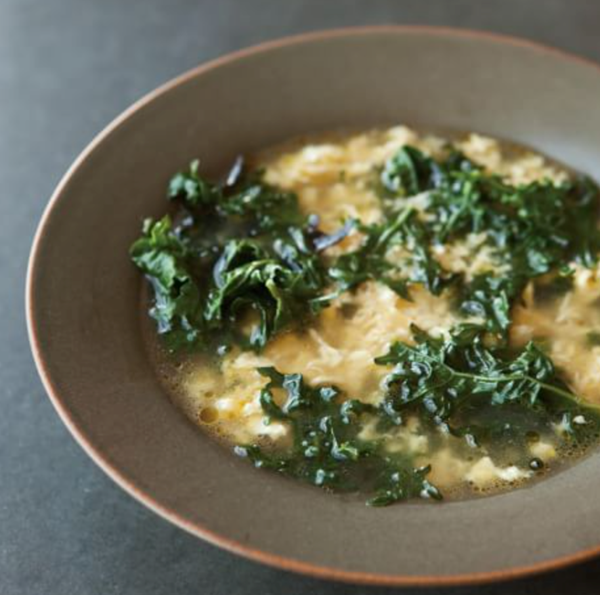 Parmesan straciatella with kale