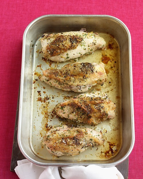 Parmesan-stuffed chicken breasts