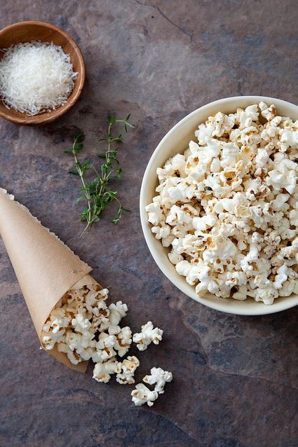 Parmesan thyme popcorn with browned butter