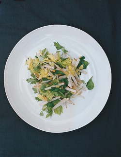 Parsley, celery leaf, and jicama salad