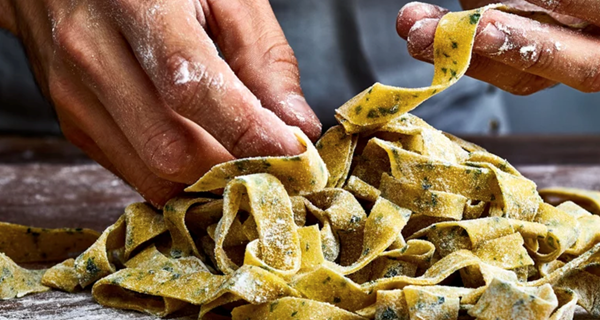 Parsley egg noodles