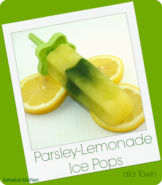 Parsley-lemonade ice pops