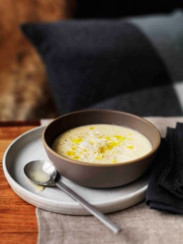 Parsnip and artichoke soup