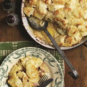 Parsnip and bacon tartiflette