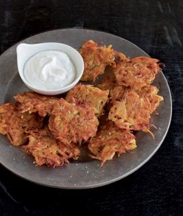 Parsnip and carrot latkes