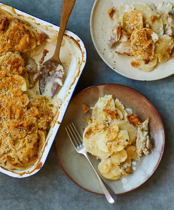 Parsnip and chicken Dauphinoise
