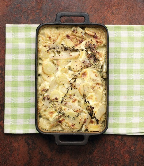Parsnip and Jerusalem artichoke bake