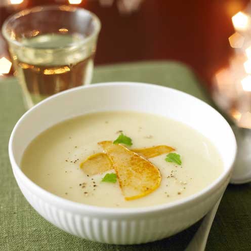 Parsnip and pear soup