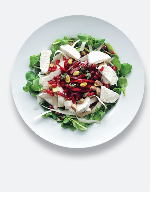 Parsnip, beet and goat cheese