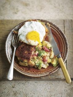 Parsnip, Brussels sprout and bacon potato cakes
