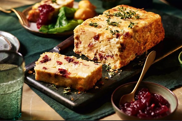 Parsnip, butter bean, feta & cranberry loaf