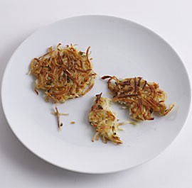 Parsnip, potato, and scallion pancakes