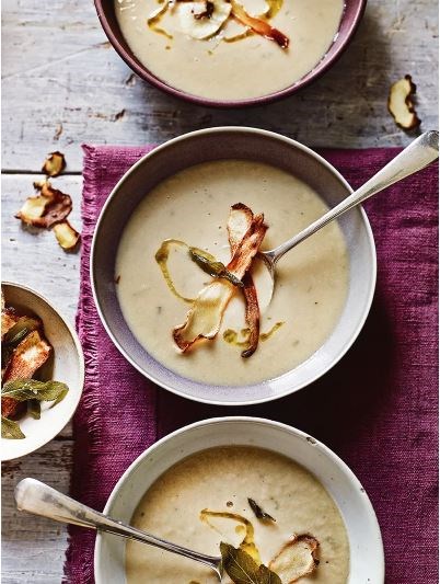 Parsnip, sage & white bean soup