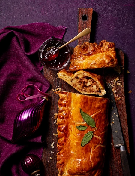 Parsnip, sage and apple Wellington