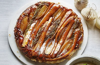 Parsnip, shallot & Marmite Tatin