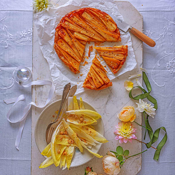 Parsnip tarte Tatin