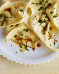 Parsnip triangoli with aged balsamic vinegar