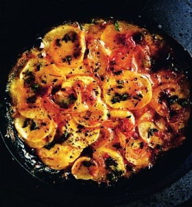 Parsnips baked with cheese