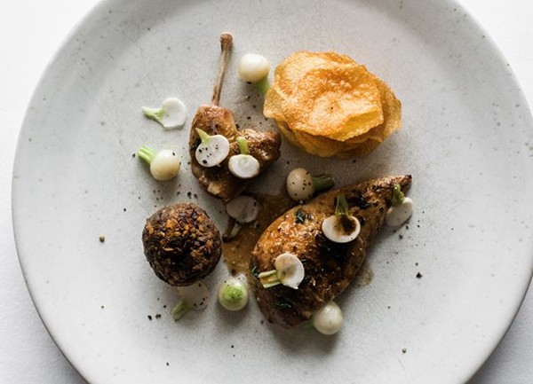 Partridge, haggis, neeps and tatties