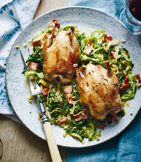 Partridge with Ampleforth Abbey cider and cabbage