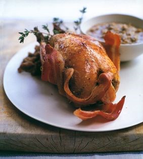 Partridges stuffed with chestnuts