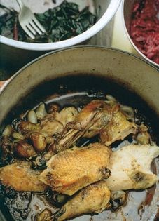 Partridges with cinnamon in red wine