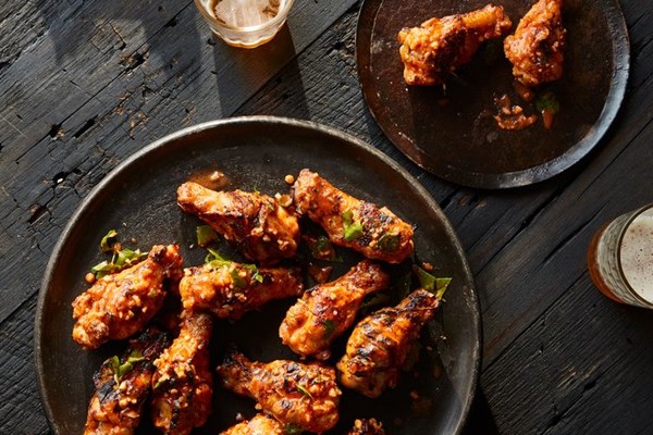 Party wings with Cholula butter
