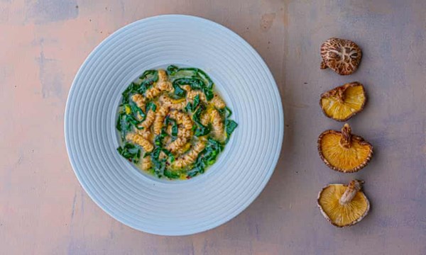 Passatelli in broth with spring greens