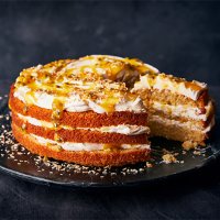 Passion fruit & coconut cake