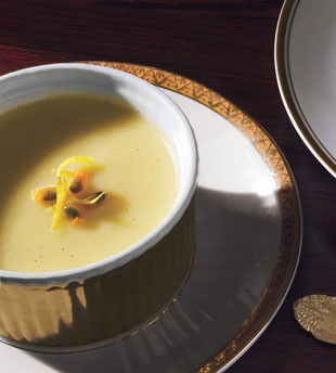 Passion fruit and lemon possets