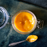 Passion fruit and vanilla curd