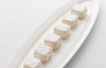 Passion fruit and white chocolate petits fours