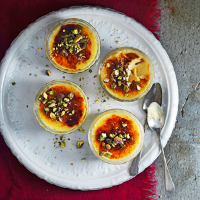 Passion fruit and white chocolate brûlée