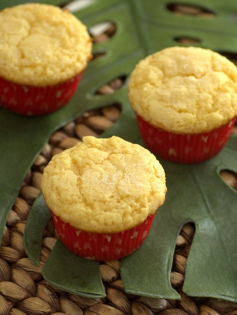 Passion fruit coconut muffins