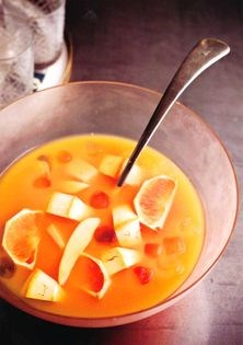 Passion fruit, mango and orange punch
