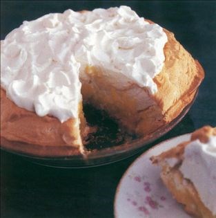Passion fruit meringue tart