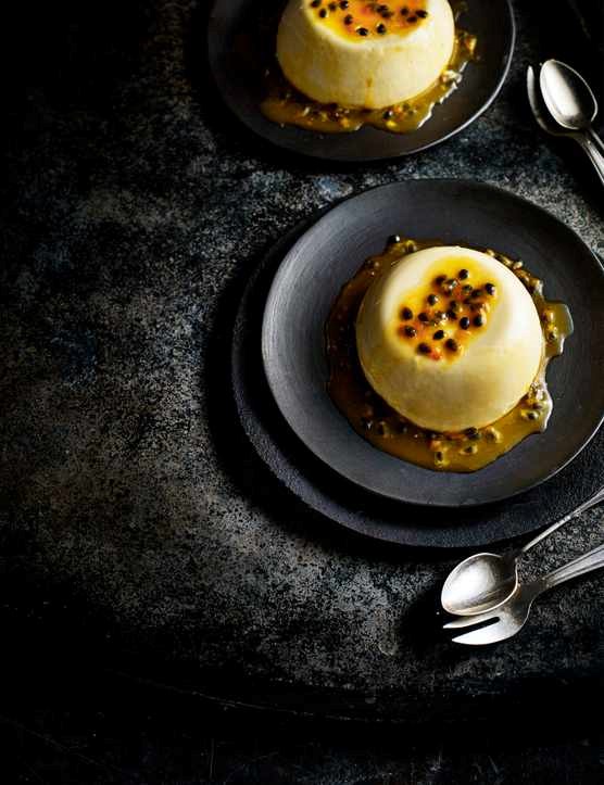 Passion fruit panna cotta