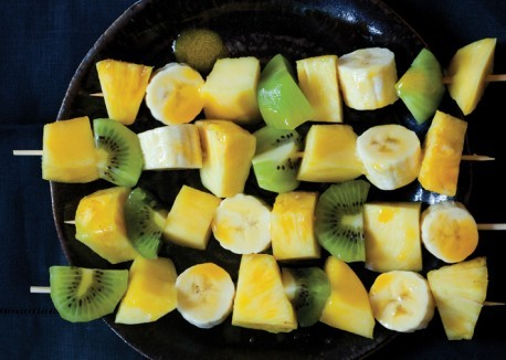 Passion fruit tropical skewers