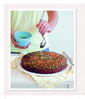 Passionfruit and polenta cake