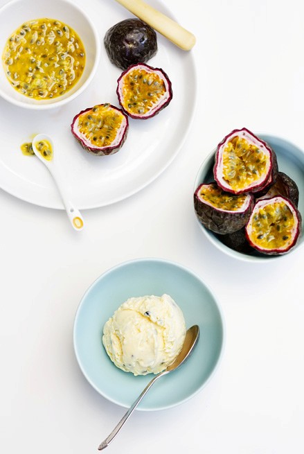 Passionfruit ice cream