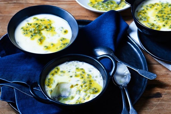 Passionfruit posset  [Dave Verheul]