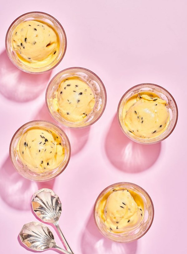 Passionfruit sorbet