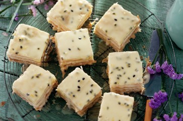 Passionfruit vanilla slice