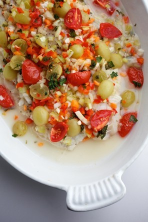 Passover halibut plaki