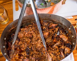 Passover-inspired braised lamb with dried fruit