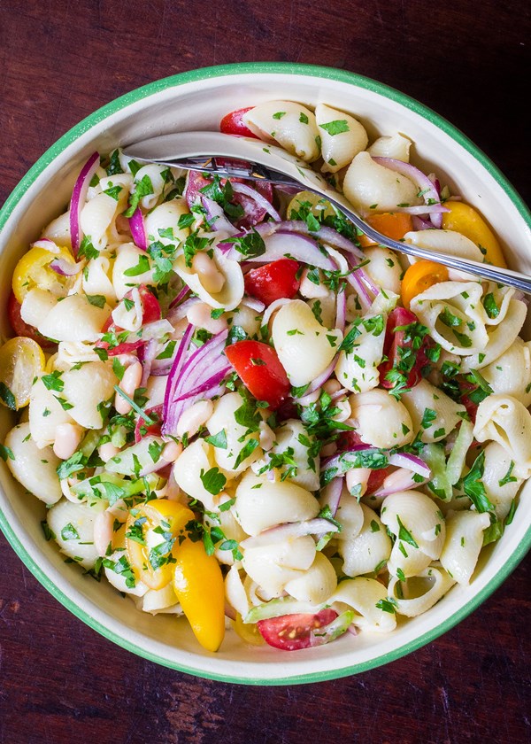 Pasta and bean picnic salad