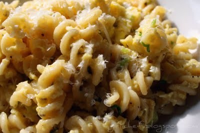Pasta and egg scramble